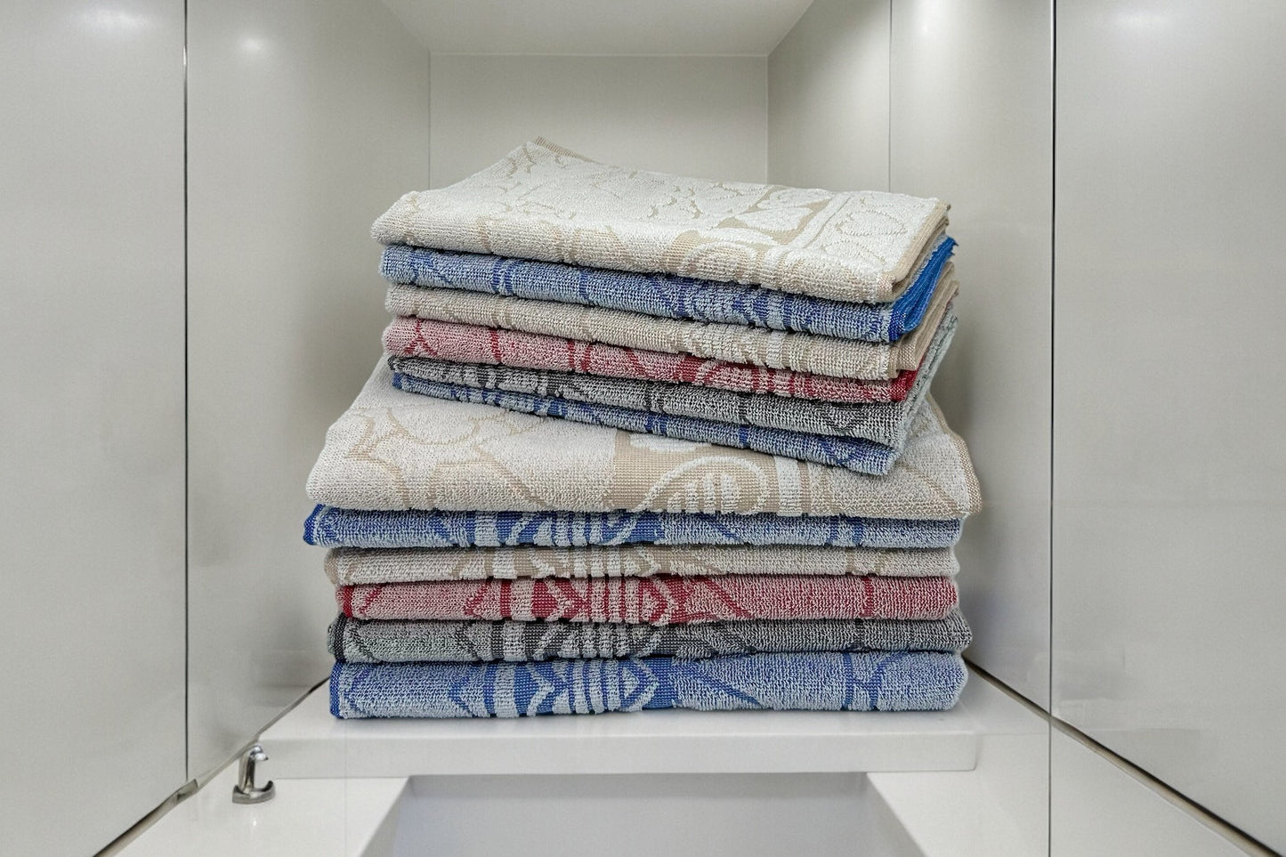 GC ArredoCasa Asciugamano Ospiti in 100% Spugna di Cotone - Modello Herts -Tinte Scure -- 60x105cm / 40x60cm - Set 6 Pezzi