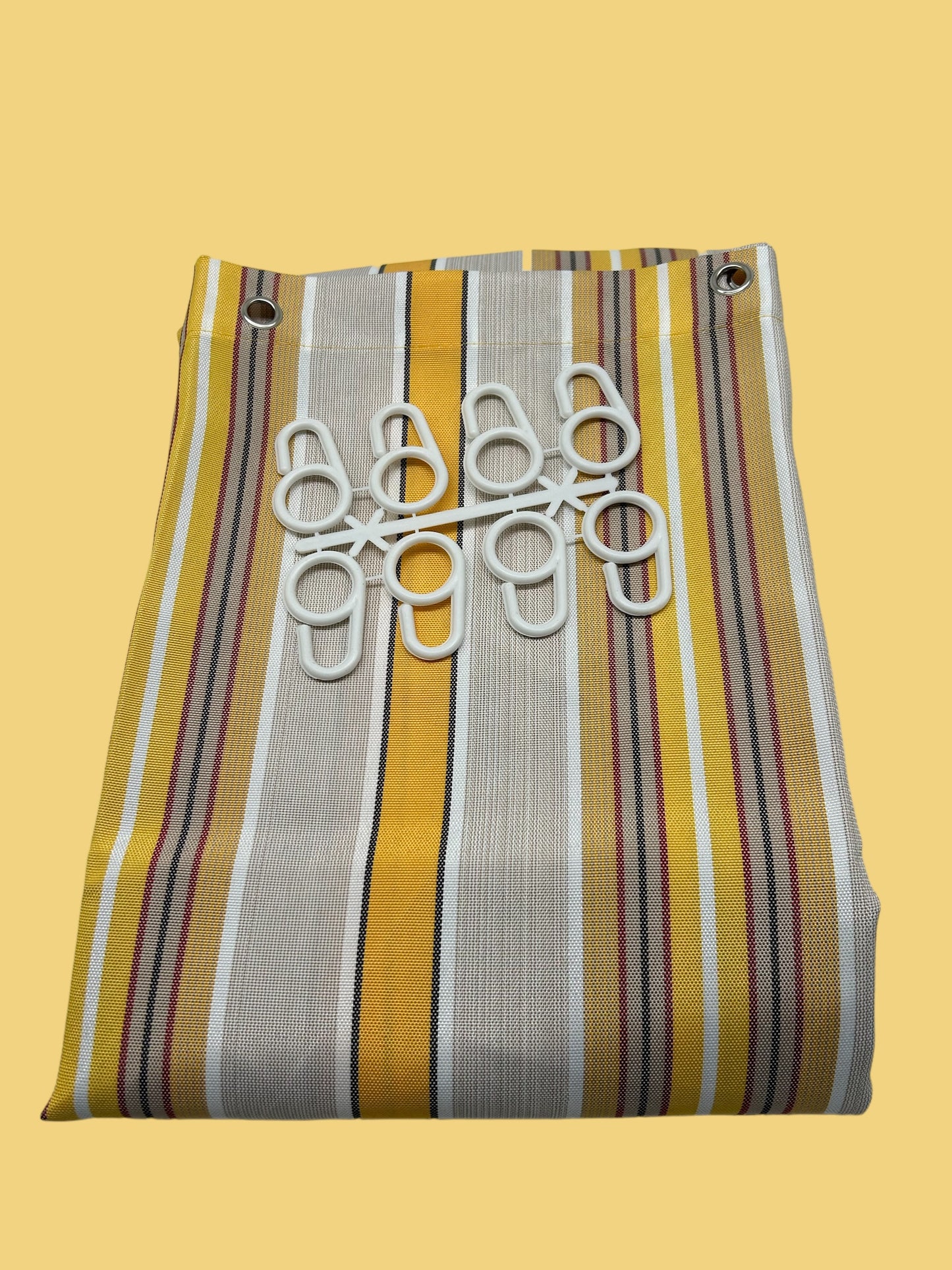 GCARREDOCASA Tende Da Sole Per Esterno - Fissaggio ad Anelli - Tenda da Sole Tessuto Resistente per Balcone con Anelli Lavabile a Caduta,Telo Ombreggiante Occhiellato Righe Africa