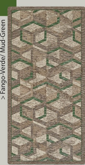 GC ARREDOCASA Tappeto Antiscivolo Made in Italy - Passatoia Moderna con Disegno Geometrico Hypnotic - Lavabile - Tappeto Runner Lungo Colorato