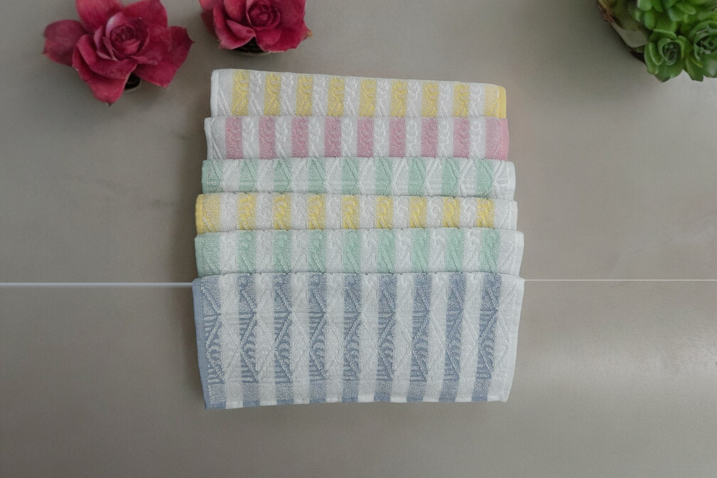 Gc ArredoCasa Ospite in 100% Spugna di Cotone - Modello Firenze - 40x60cm - Set 6 Pezzi