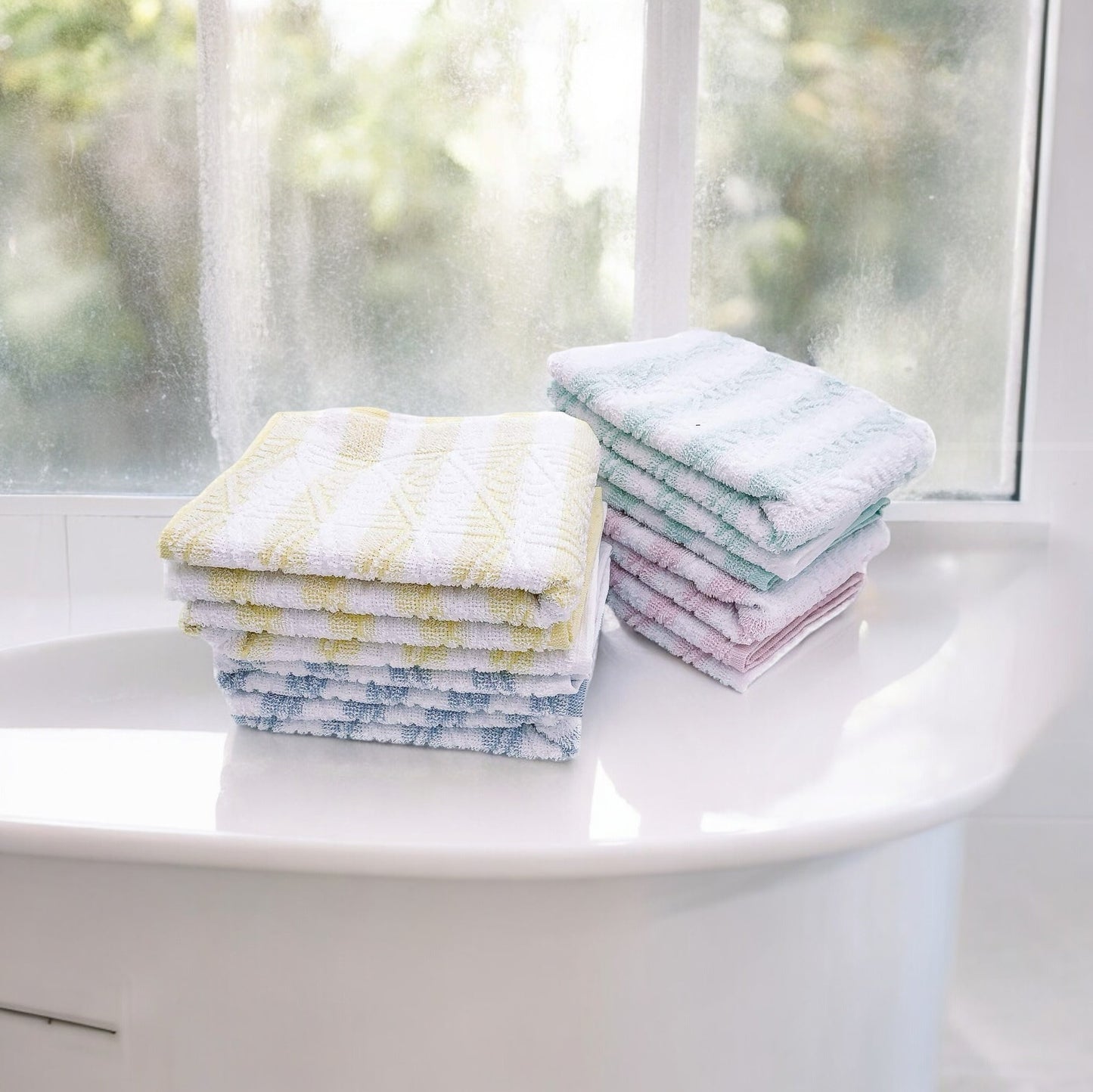 Gc ArredoCasa Ospite in 100% Spugna di Cotone - Modello Firenze - 40x60cm - Set 6 Pezzi