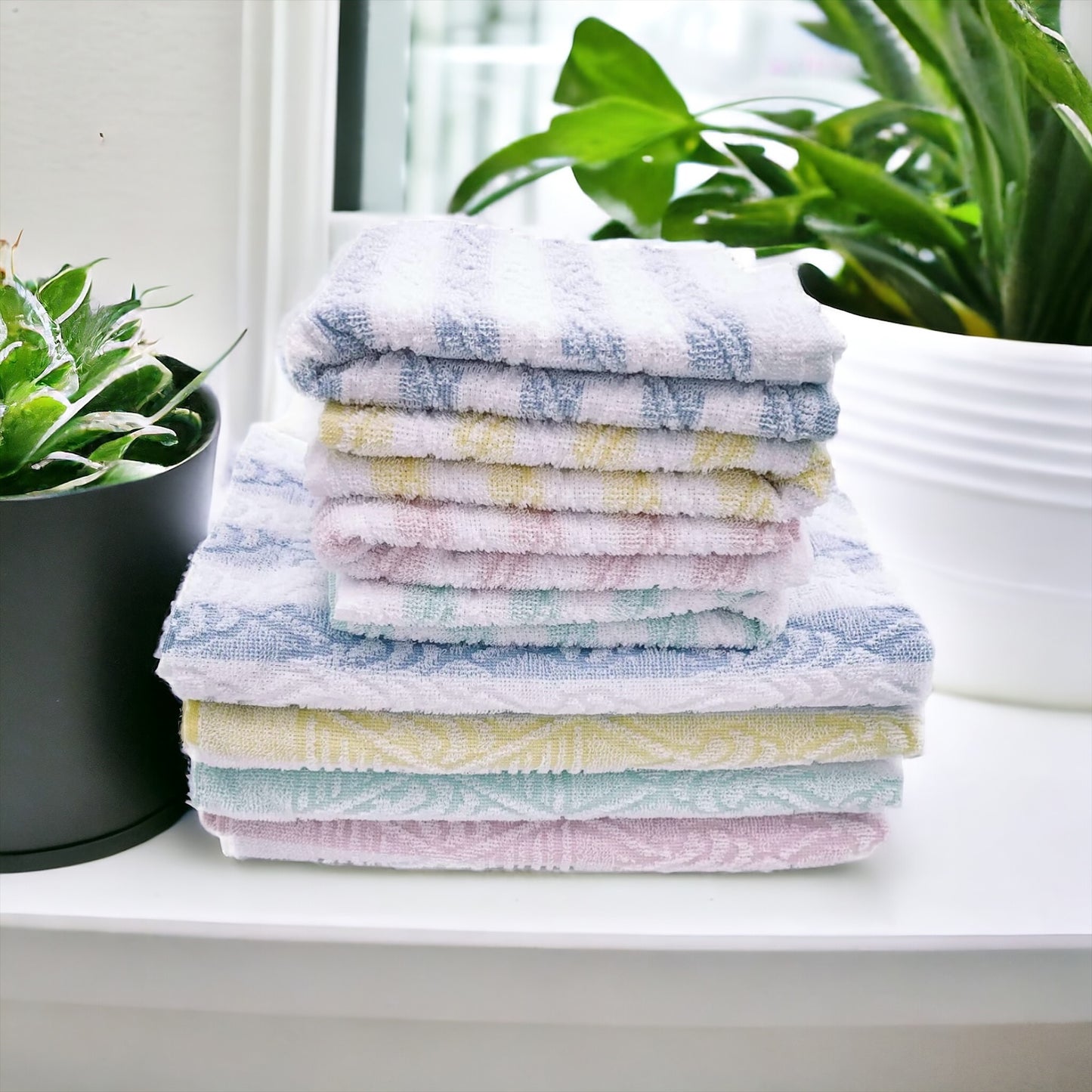Gc ArredoCasa Ospite in 100% Spugna di Cotone - Modello Firenze - 40x60cm - Set 6 Pezzi