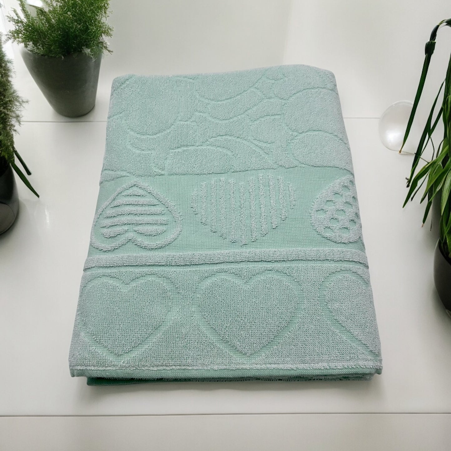 GC ArredoCasa Telo Bagno in 100% Spugna di Cotone - Modello HERTS TINTE PASTELLO - 100x150cm