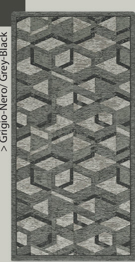 GC ARREDOCASA Tappeto Antiscivolo Made in Italy - Passatoia Moderna con Disegno Geometrico Hypnotic - Lavabile - Tappeto Runner Lungo Colorato