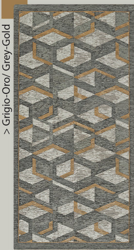 GC ARREDOCASA Tappeto Antiscivolo Made in Italy - Passatoia Moderna con Disegno Geometrico Hypnotic - Lavabile - Tappeto Runner Lungo Colorato