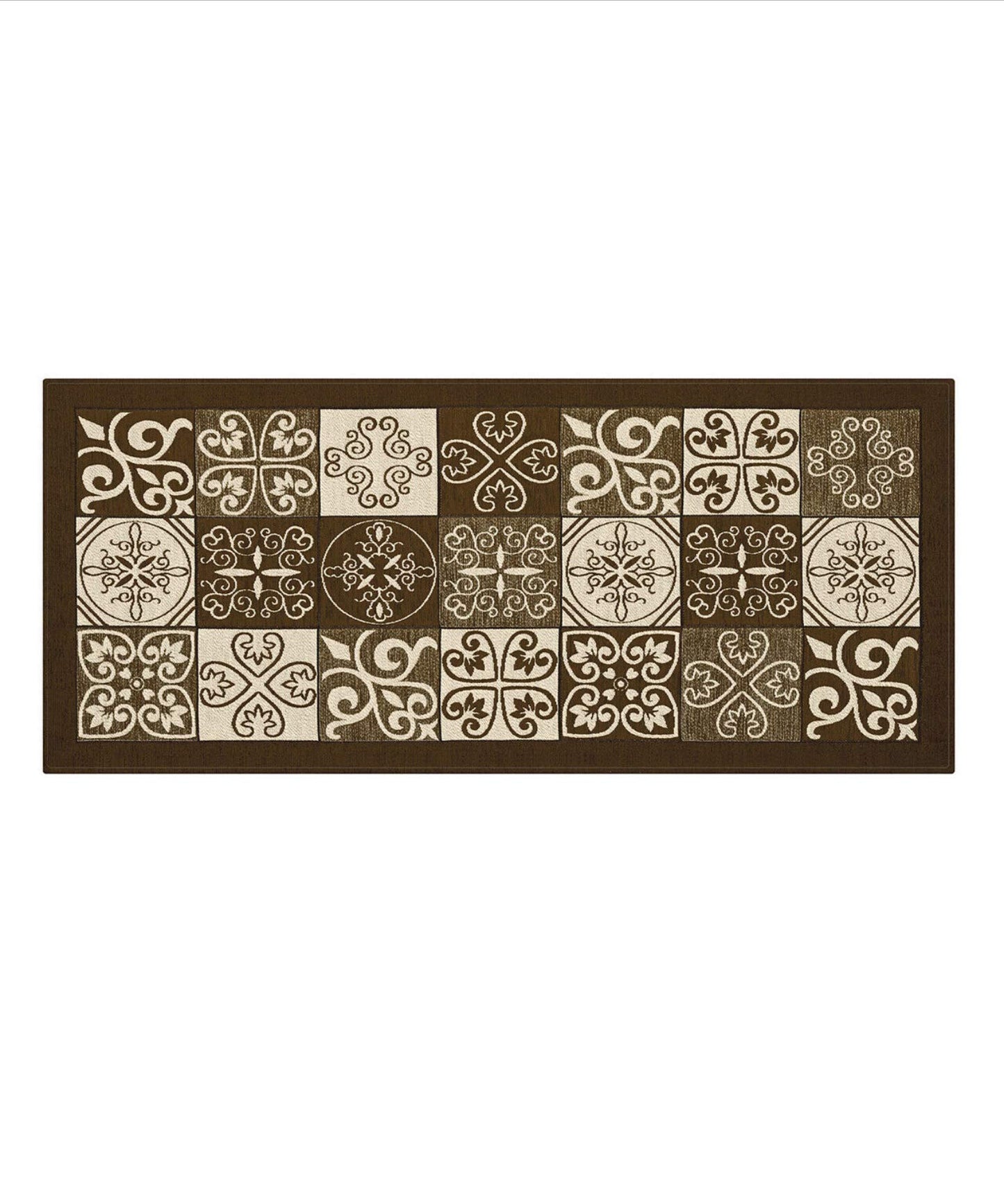GC ArredoCasa Tappeto Antiscivolo Made in Italy - Passatoia Moderna con Disegno Maiolica Lavabile - Tappeto Runner Lungo Colorato