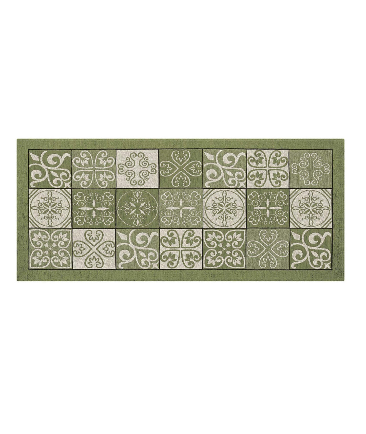 GC ArredoCasa Tappeto Antiscivolo Made in Italy - Passatoia Moderna con Disegno Maiolica Lavabile - Tappeto Runner Lungo Colorato