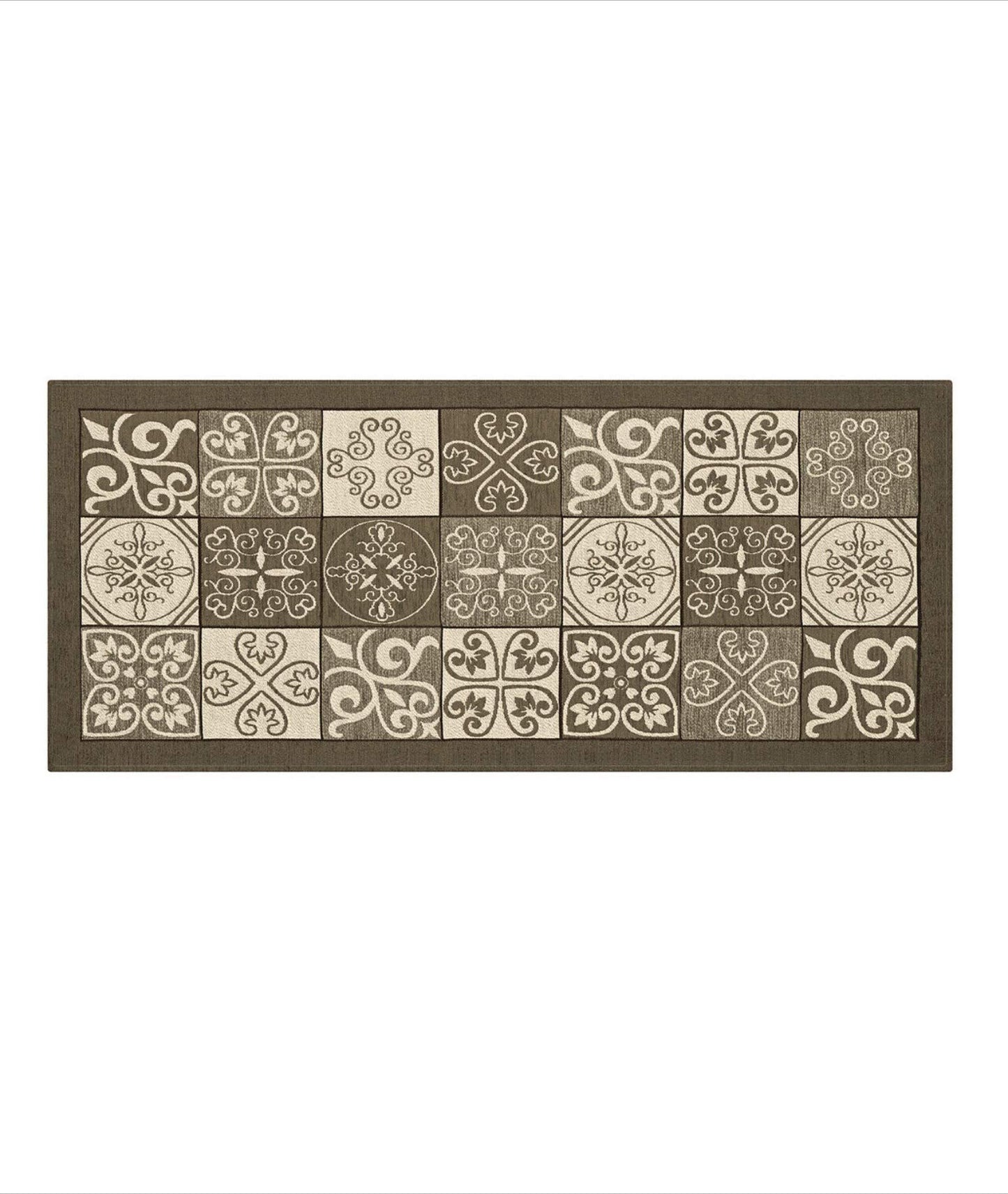GC ArredoCasa Tappeto Antiscivolo Made in Italy - Passatoia Moderna con Disegno Maiolica Lavabile - Tappeto Runner Lungo Colorato