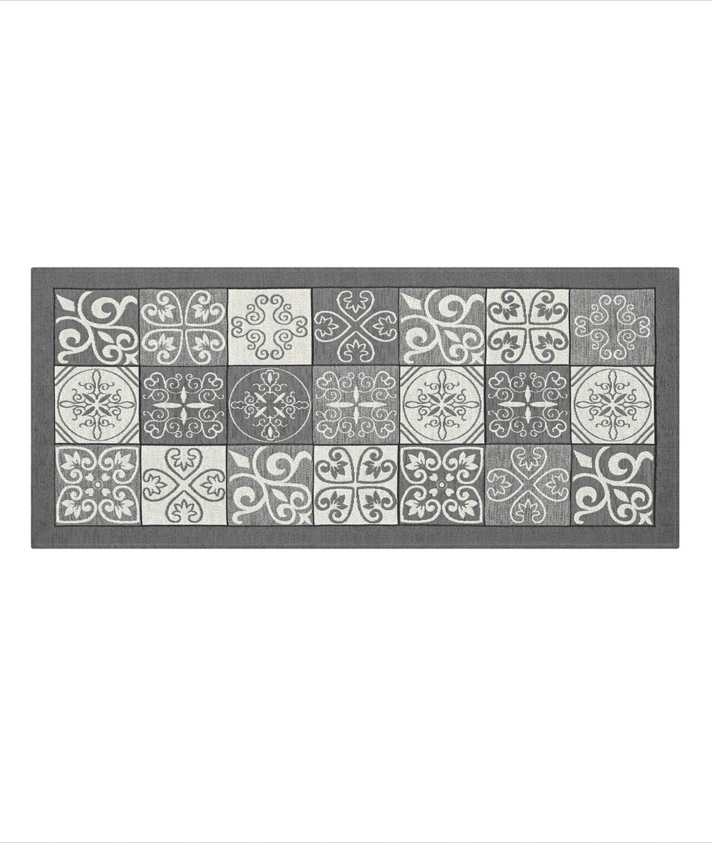 GC ArredoCasa Tappeto Antiscivolo Made in Italy - Passatoia Moderna con Disegno Maiolica Lavabile - Tappeto Runner Lungo Colorato
