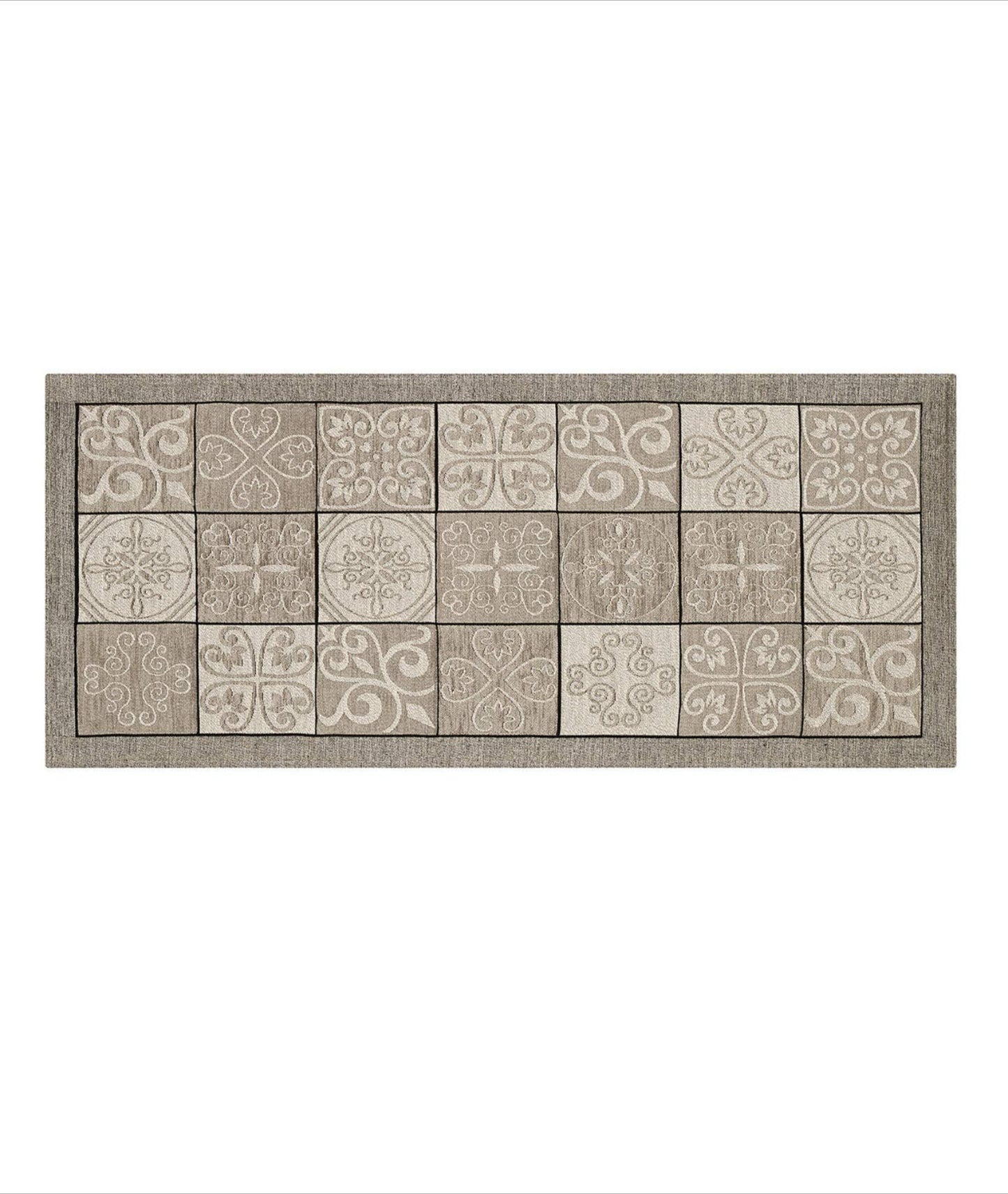 GC ArredoCasa Tappeto Antiscivolo Made in Italy - Passatoia Moderna con Disegno Maiolica Lavabile - Tappeto Runner Lungo Colorato