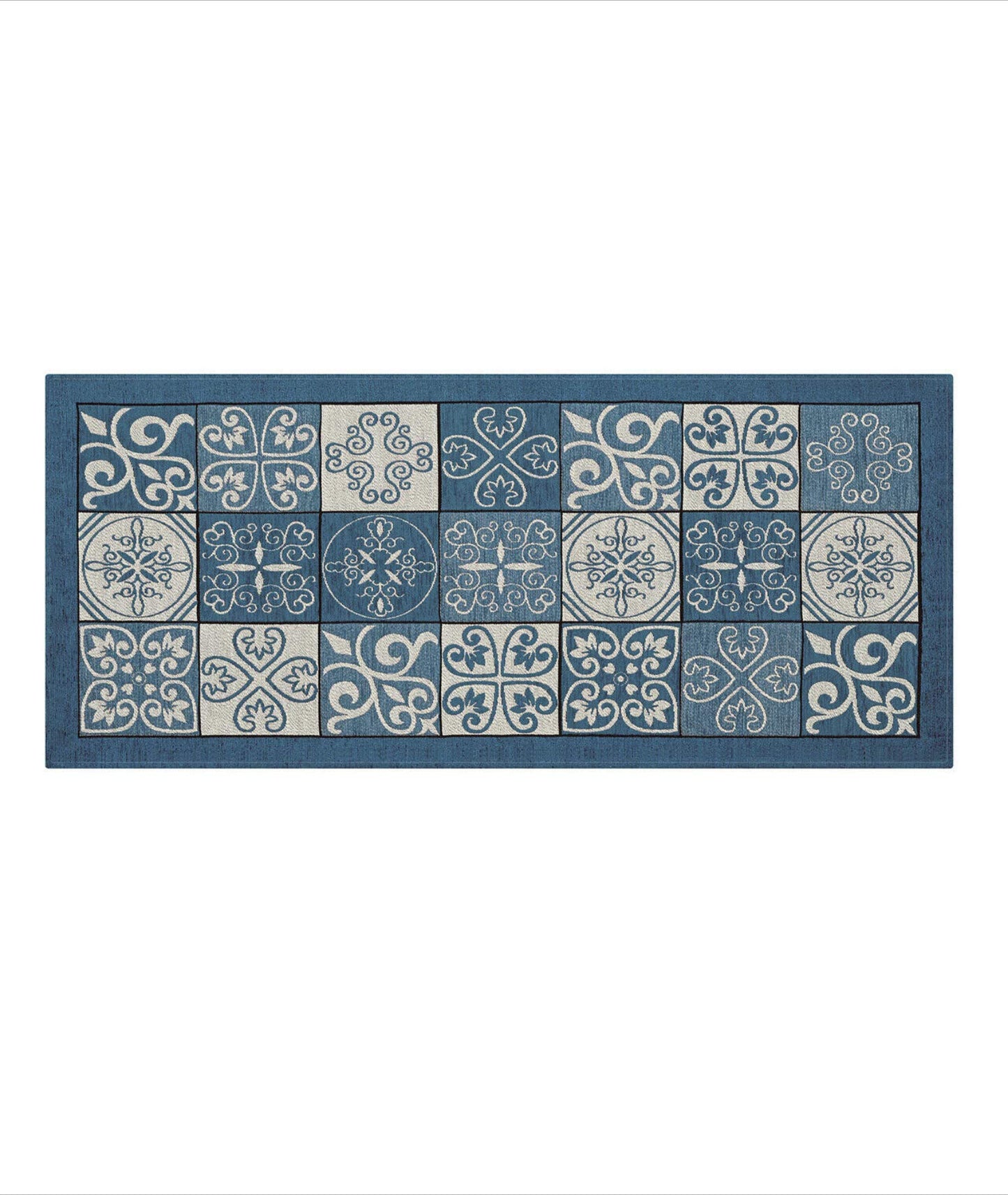 GC ArredoCasa Tappeto Antiscivolo Made in Italy - Passatoia Moderna con Disegno Maiolica Lavabile - Tappeto Runner Lungo Colorato